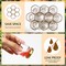 1.5 oz Hexagon Mini Glass Honey Jars with Wood Dippers,30 Pack Small Honey Jars with Gold Lids,Bee Pendants,Jutes,35 Bee Stickers,Perfect for Baby Shower,Wedding Favors,Party Favors